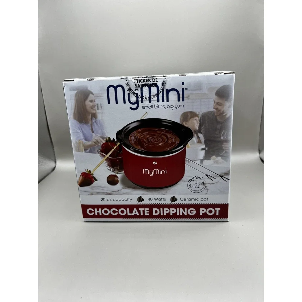 My Mini Chocolate Fondue Dipping Pot W/ Lid - 20 Oz - 4 Stainless Dip Forks